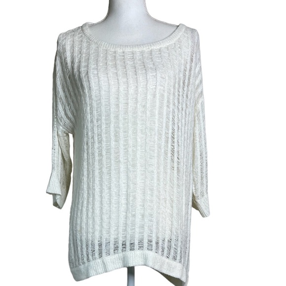 Soft Surroundings Oversized Sheer Open Knit Sweater - Picture 1 of 7